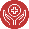 Medical symbol in hands